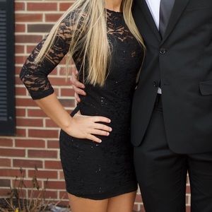 Black lace/sequin dress